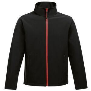 Regatta Standout Mens Ablaze Printable Softshell Jacket / Black/Classic Red